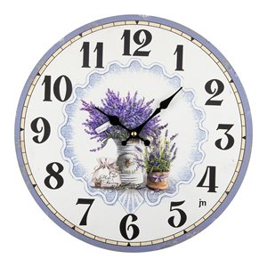 <b>Wall</b> <b>Clock</b> (33cm) Lavender JUSTAMINUTE Multicolor 21566 - Product Image 1