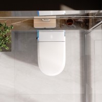 WC intelligent en céramique de haute qualité à poser au sol, avec télécommande, siège chauffant, double chasse d'eau, fonctionnement automatique, veilleuse, pour femmes