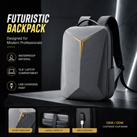Sac à dos Oxford pour homme Marksmashan 2023, très vendu, avec chargeur USB, fermeture éclair, imperméable, antivol, sac d'ordinateur pour affaires, capacité 24L