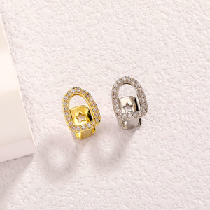 Grillz dentaire style punk, plaqué or, en laiton, avec fenêtre ouverte, serti de zircone cubique, pour une seule <span class=keywords><strong>dent</strong></span> - Product Image 2