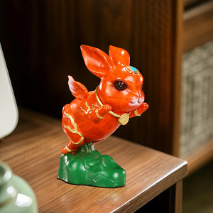Figurine de lapin volant, mini décoration du zodiaque chinois, pour la maison, le bureau, cadeau pour toutes les saisons - Product Image 2