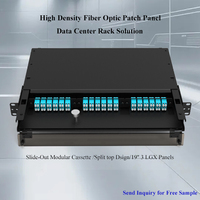 2026 FRM-1RU-3X-TS-HD ODF Fiber Optic Patch Panels LC 36 Core Fiber Optic Splice Closure Sliding Fiber Junction Distribution Box