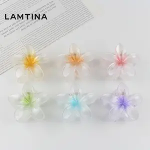 Ins Vente Chaude 8cm En Plastique Bonbon Couleur Pinces À Cheveux Femmes Requin Clips Mignon Oeuf Fleur Cheveux Accessoires