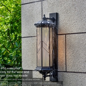 Applique murale LED d'extérieur vintage moderne Luminaire de jardin à énergie solaire Lumière de balcon noire Luminaire externe de Chine Applique murale noire - Product Image 6