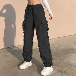 All'ingrosso donna <span class=keywords><strong>moda</strong></span> strada <span class=keywords><strong>vita</strong></span> <span class=keywords><strong>bassa</strong></span> con tasche dritte tuta da donna Hip Hop pantaloni Cargo - Product Image 4