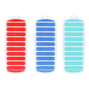 ขายร้อน 3 แพ็คพลาสติกถาดน้ําแข็งยืดหยุ่น BPA ฟรีนํามาใช้ใหม่น้ําแข็ง Cube Stick แม่พิมพ์สําหรับเครื่องดื่มกีฬา