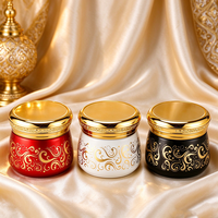 Pot cosmétique arabe pour crème visage/beurre corporel, finition mate givrée, vente en gros, contenant de luxe pour crème