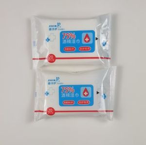 Logo personnalisé d'usine OEM 75% lingettes humides d'alcool 50 pièces de stérilisation de désinfection polyvalente écologique pour le bureau, la maison et la <span class=keywords><strong>voiture</strong></span> - Product Image 5