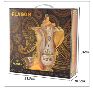 Elegant Style <b>Wine</b> Set - Small-scale Luxury Retro Fashion Wineware - Zinc Alloy <b>Wine</b> Jug and <b>Wine</b> Glasses Set of Eight - Product Image 6
