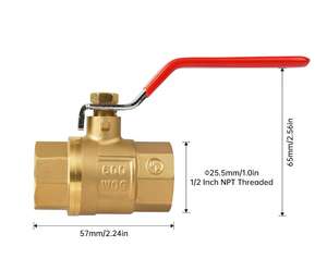 Valvola a Sfera in Ottone Forgiato IPS Senza Piombo da 1/4" - 2" Pollici BH 600WOG con Certificazione UL - Product Image 4