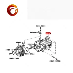 883204815084 8832008060 otomatik Motor klima 12V kompresör OEM Toyota Lexus kullanılan LE LXUS GS450H LAND CRUISER yüksek LANDER