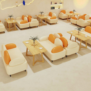 Meubles de <span class=keywords><strong>restaurant</strong></span> en bois modernes, canapé de banquette, usage commercial pour cafés, librairies, bibliothèques, durables, respectueux de l'environnement, faciles à nettoyer - Product Image 2