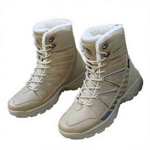Calzado de Hombre para Exteriores, con Suela Gruesa Antideslizante y Resistente al Desgaste, Punta Cerrada, Forro de Felpa para Otoño, Suela de Goma, Ideal para Senderismo y Trabajo - Product Image 3