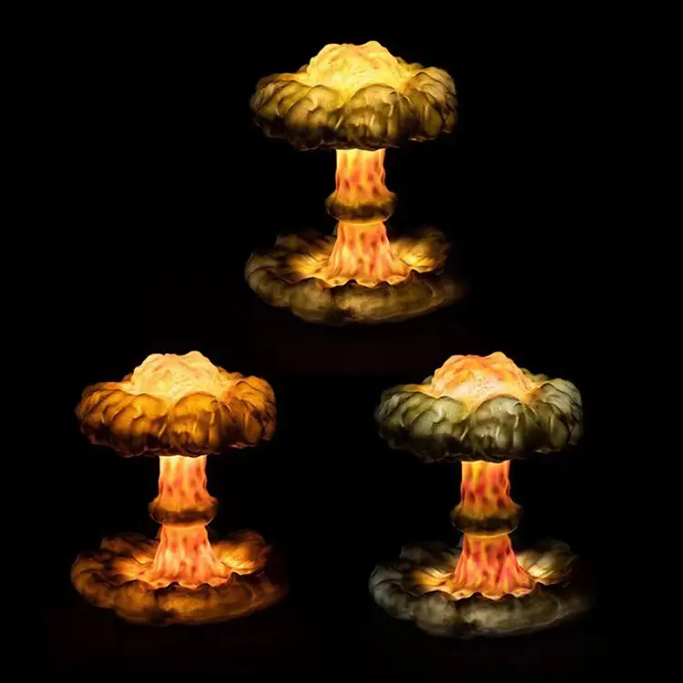 Mushroom Cloud LED Schreibtisch lampe Stepless Dim mable Art Tisch lampe 3D-Druck Harz Nachtlicht