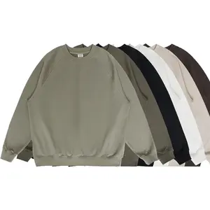Mans Casual Custom Crew Neck Oversized Pullover French Terry Cotton Unisex Custom Long Sleeve Sweatshirts