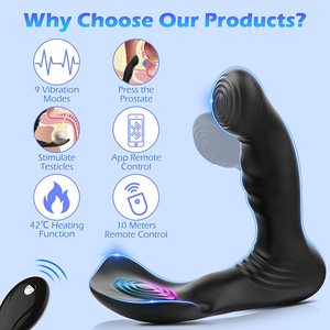 Plug Anale Massaggiatore Prostatico in Silicone Impermeabile con Controllo APP Vibratore Sex Toy <span class=keywords><strong>per</strong></span> Uomo - Product Image 2