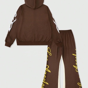 Conjunto Deportivo Casual Americano, Personalizado, con Estampado Digital, Pantalones Anchos y Sudadera con Cremallera para Hombre - Product Image 2