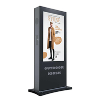 Kiosque d'affichage numérique extérieur lisible en plein soleil, étanche IP65, écran publicitaire sur pied Android, panneau BOE de 32 à 75 pouces