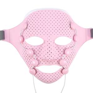 Masker LED pijat wajah, topeng wajah kecantikan SPA, masker pijat getaran 3D titik akupuntur, masker wajah untuk mengecilkan pori-pori - Product Image 2