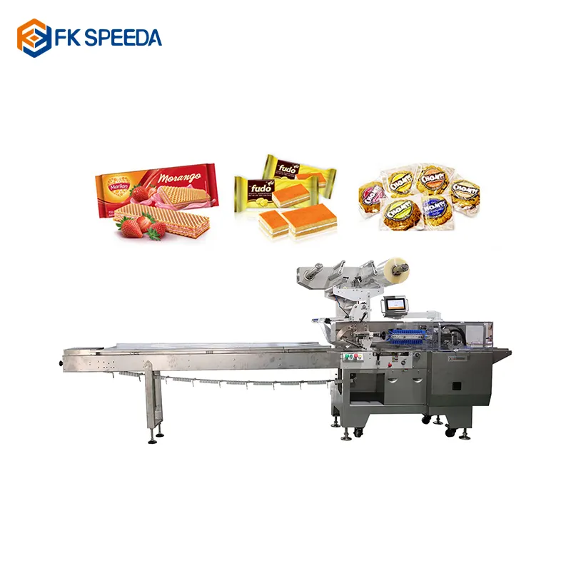 Máquina de embalaje Horizontal para FK-Z60, máquina automática de embalaje de galletas, pasteles, Chocolate, Bar, almohada