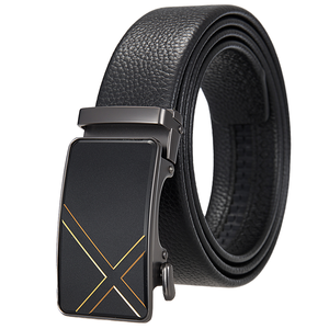 Cinturón automático de piel de vaca de primera capa para hombre con aleación para hebilla, diseño a la moda, venta al por mayor, - Product Image 1