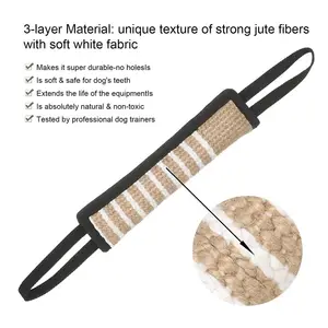 Hot Selling Tug Of War Pull Interactive Dog Toy Dog Training Bite Pillow Jute Bite Toy Dog Tug Toy