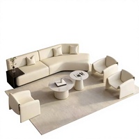 Ensemble de canapés de bureau modernes en cuir synthétique intégré avec fonctions réglables pour le bureau, le salon et la chambre à coucher