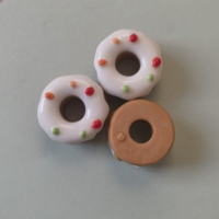 100 pz grazioso Mini grazioso pane ciambella con retro piatto cabochon in resina Scrapbooking gioielli fai da te accessori per la decorazione artigianale