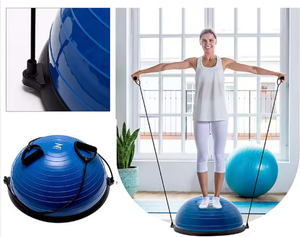 Ballon de yoga gonflable pour l'exercice de renforcement musculaire, vente en gros directe d'usine, pour les entraînements à domicile, demi-ballon d'équilibre - Product Image 3