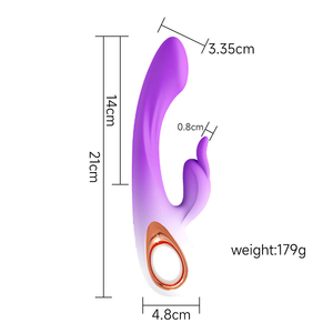 2-in-1 Clitoral &amp; <strong>G</strong>-<strong>Spot</strong> Nipple <strong>Stimulation</strong> <strong>Vibrator</strong> With 10 Frequencies USB Rechargeable IPX6 Waterproof Eco-Friendly For Women - Product Image 5