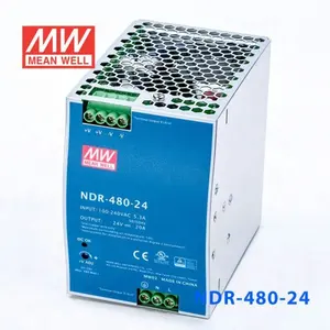 NDR-480 series 480W 24V/ 48V AC-DC PSU DIN RAIL SMPS MEAN WELL SWITCHING POWER SUPPLY