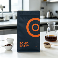 Sachet de café personnalisé de qualité alimentaire 500g, pochette refermable en aluminium avec valve de dégazage, résistant à l'humidité