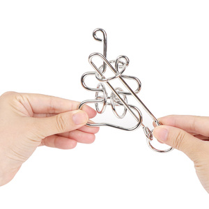 <span class=keywords><strong>Chinois</strong></span> <span class=keywords><strong>en</strong></span> métal puzzle jeu de tour de <span class=keywords><strong>fer</strong></span> de serrure déverrouiller anneau puzzles - Product Image 2