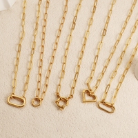 Bijoux fins en acier inoxydable étanche PVD 18k or coeur fermoir à ressort OT fermoir connecteur bricolage trombone O chaîne fabrication de collier