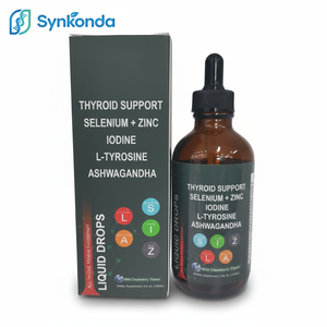 Suplemento Líquido para el Apoyo de la Función Tiroidea, 30 ml, con Algas Marinas, Schisandra, Guggul, Cayena, Albahaca, Folato y Cobre, Gotas Thyro Bloom - Product Image 1