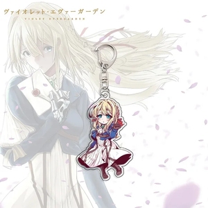 พวงกุญแจอะคริลิคโลหะลายการ์ตูนจากอนิเมะ Violet <span class=keywords><strong>Evergarden</strong></span> ตัวละคร Cattleya Baudelaire ของตกแต่งกระเป๋า ของสะสมคอสเพลย์ - Product Image 6