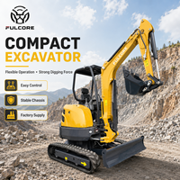 Mini-excavatrice FULCORE avec personnalisation complète de la machine et configuration optionnelle, mini-excavatrice haut de gamme