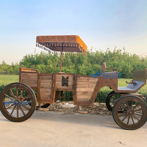 Carruaje Eléctrico Económico sin Caballos Estilo Boda 2026 para Paseos en Parque, Vehículo Turístico con Ruedas, Carruaje Retro de Madera - Product Image 4