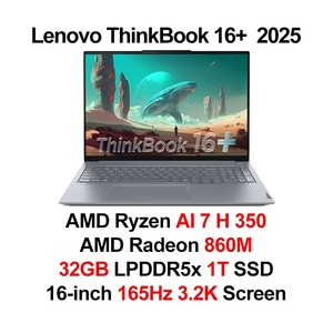 แล็ปท็อป <span class=keywords><strong>Lenovo</strong></span> <span class=keywords><strong>ThinkBook</strong></span> 16+ ประสิทธิภาพสูง สำหรับธุรกิจ AMD <span class=keywords><strong>Ryzen</strong></span> AI <span class=keywords><strong>7</strong></span> H 350 แรม 32GB ความจุ 1TB หน้าจอ 16 นิ้ว IPS 3.2K สำหรับใช้งานส่วนตัวและที่บ้าน - Product Image 6