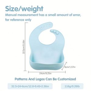 Babero de Silicona para Bebés, Libre de BPA, Impermeable, Duradero, Fácil de Limpiar, con Logotipo Personalizado, para Niños - Product Image 3
