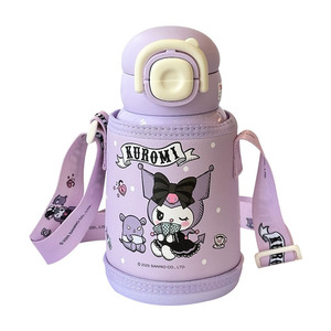 ขวดน้ำเก็บอุณหภูมิซานริโอ คุโรมิ สแตนเลส 316 สำหรับเด็ก ของขวัญเปิดเทอม พร้อมสายสะพาย - Product Image 2