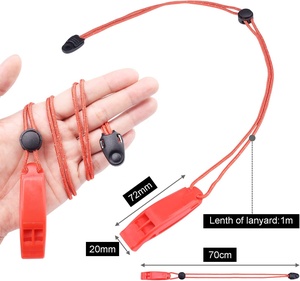 Silbato de Emergencia Fuerte para Deportes Acuáticos, <span class=keywords><strong>Buceo</strong></span>, Senderismo, Camping, Silbatos Naranjas con Cordón, Silbato de Emergencia - Product Image 2