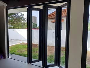 <span class=keywords><strong>Puerta</strong></span> Plegable <span class=keywords><strong>Corredera</strong></span> para Balcón o Terraza, Mampara de Vidrio para Oficina, <span class=keywords><strong>Puerta</strong></span> Acordeón Insonorizada - Product Image 3