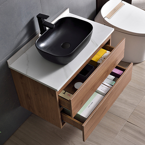 Mobile <span class=keywords><strong>Bagno</strong></span> Moderno in Legno Massello da Parete con Cassetti <span class=keywords><strong>per</strong></span> Hotel - Vendita all'Ingrosso Diretta dalla Fabbrica, Mobile <span class=keywords><strong>Bagno</strong></span> Economico con Lavabo - Product Image 4