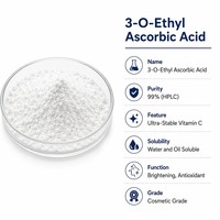 Extrait de graines en vrac LCHBIO, Acide 3-O-éthyl ascorbique 99% HPLC 86404-04-8, Qualité cosmétique, Éclaircissant pour la peau, VC stable