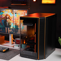 Gabinete de PC para Juegos Aigo Starry Chen ATX de Media Torre, Cristal Curvo, Compatible con Placas Base BTF/Enfriamiento Líquido Dual 360/Fuente de Alimentación ATX/GPU Serie 40