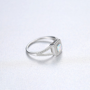 Germany Genuine 925 Sterling <strong>Silver</strong> Big Rings for Women Engagement Wedding Fine <strong>Jewelry</strong> Fire Opal Rhodium Bypass Gifts Parties - Product Image 5