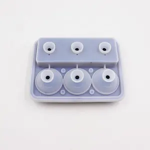 Non Stick Bpa Free 6 Cavities Silicone Ice Ball Mold with Lid