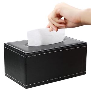 Benutzer definierte PU Leder Tissue Box Cover Stilvolle Rechteck Hotel Tissue Box Halter mit Magnet boden für Badezimmer Schlafzimmer oder Büro