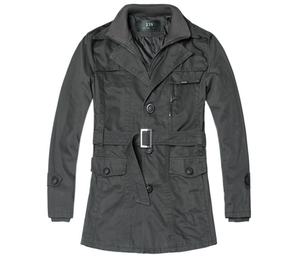 <span class=keywords><strong>Trench</strong></span> da <span class=keywords><strong>uomo</strong></span> con cintura aderente in cotone misto saia - Product Image 4